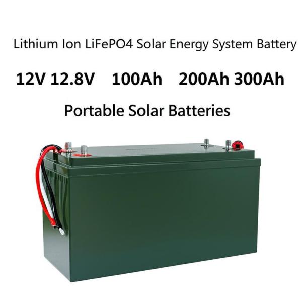 PINSHENG ENERGY Batterie au lithium-ion LiFePO4 pour système d'énergie solaire 12V 12,8V 100Ah 200Ah 300Ah Batteries solaires portables
