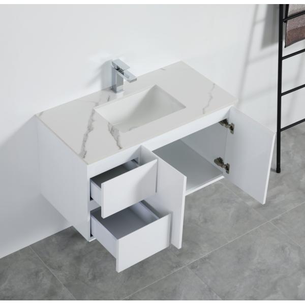 Hotel PVC Bathroom Cabinet , Modern Style Waterproof Wall Mounted Vanity