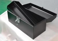 A caixa de ferramentas do metal da cor de um preto de 16 polegadas utiliza ferramentas o pacote com fechamento da curvatura