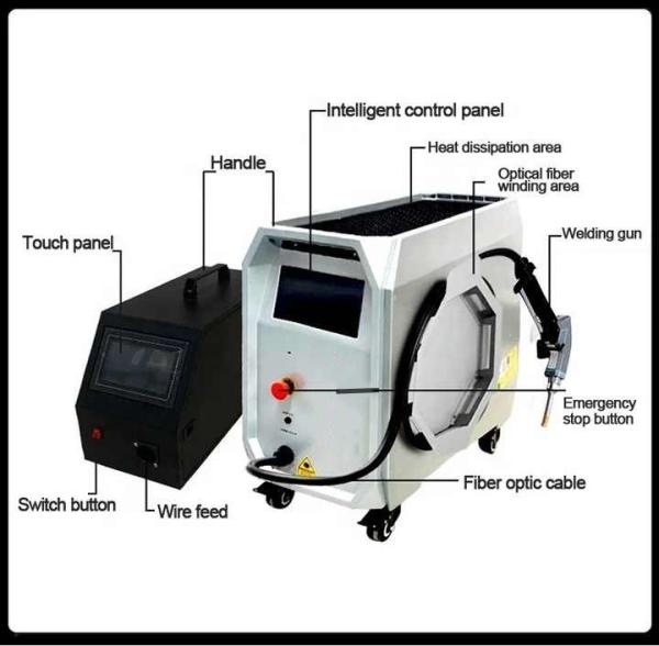 1500W Handheld Laser Welding Machine for Carbon Stainless Steel Aluminum Metal Output Power 2000W and Easy to Operate