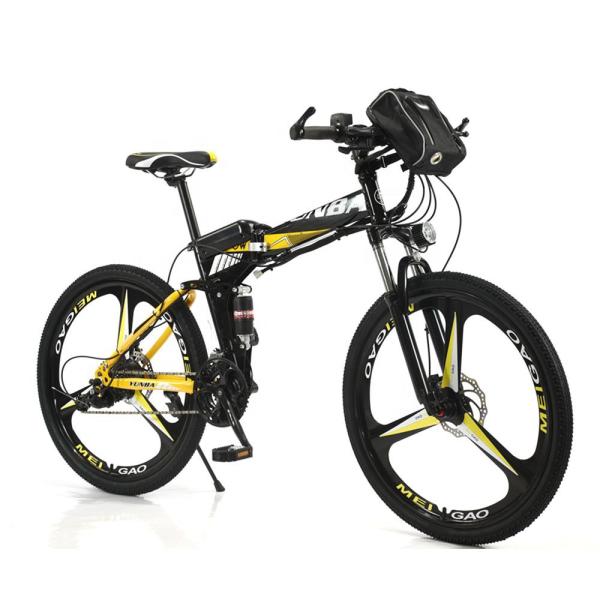 27.5 29 Inch Foldable Electric Mountain Bike For Adults Full Suspension 6 Spokes E-Mtb