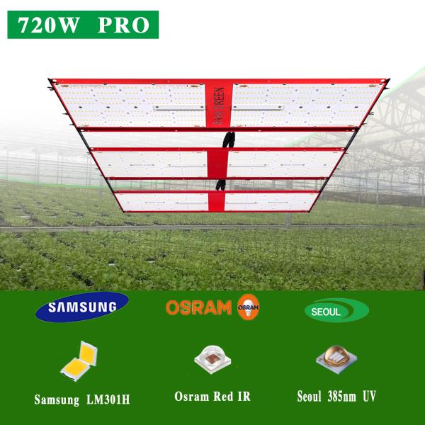 4 channel spectrum 3000k 660nm ir uv plant led grow light 720w for plant growth