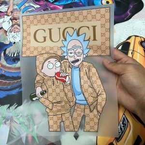 Rick And Morty High Fashion Style Custom DTF Transfer, Ready To Press Heat Press Sticker For T Shirts, Premium Screen Print Label