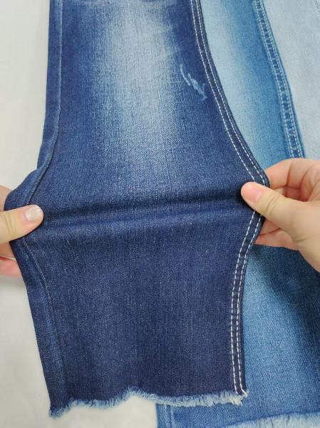 Faible rétrécissement 8,3 oz coton polyester étirement denim Tissu de tissu style 12S JSD3278 Pour les dames jeans