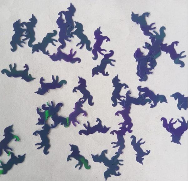Supply Customized Colors Polyester Unicorn Horse Glitter Shape for Decoration Craft and Holo Enthusiasts Worldwide