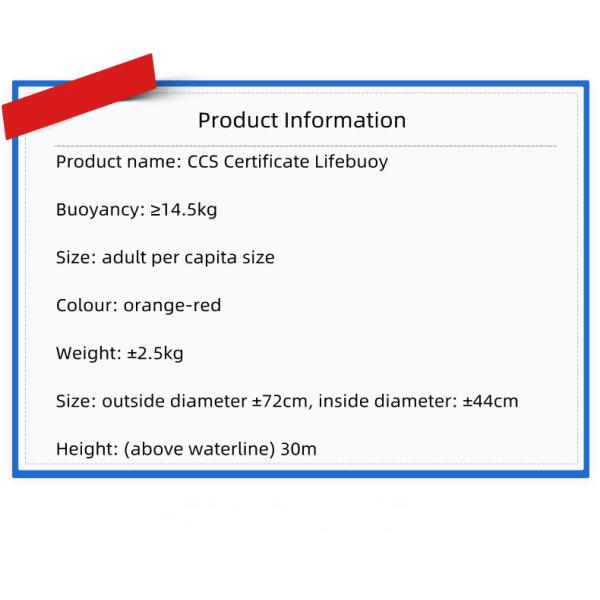 2.5Kg Polyethylene Foam Adult Swimming Ring Lifebuoy Orange Red