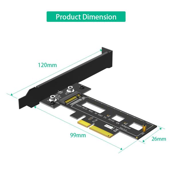 M.2 NGFF PCI-e SSD на PCI Express 3.0 x4 Host Adapter Card - поддержка M.2 PCIe (NVMe или AHCI) типа 2242 2260 2280