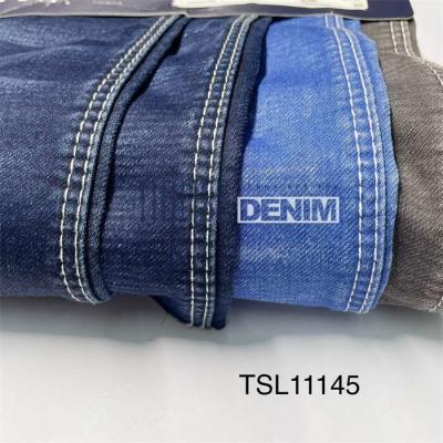 Fake Knitted Stretch Denim Material 12 Oz Denim Fabric With Double Layers 467gsm