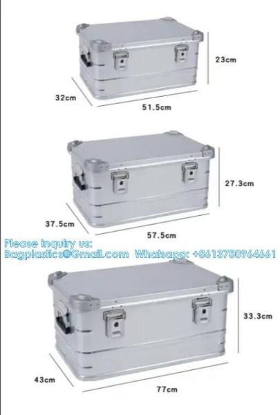 Aluminum Alloy Car Storage Box Camping Equipment Travel Vehicle Mounted Container Large Capacity Storage Box Case