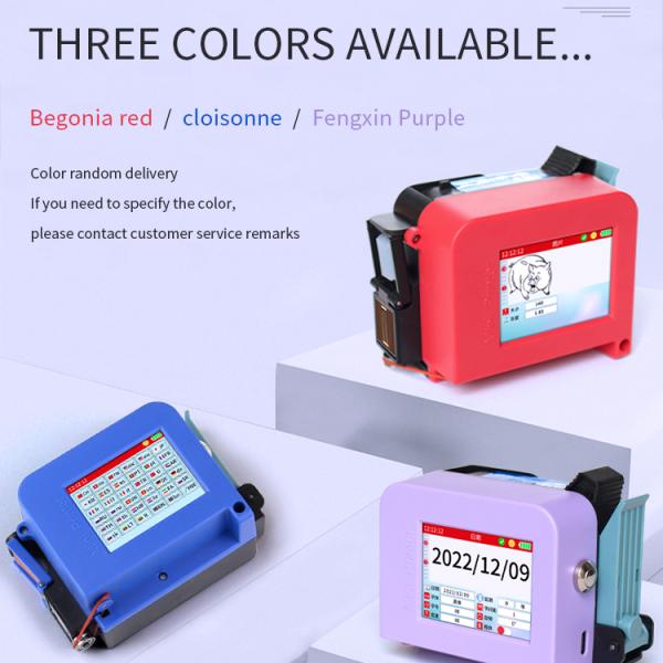 Handheld Inkjet Printer for Batch Code Expiry Date on Paper Plastic Wood Metal Glass