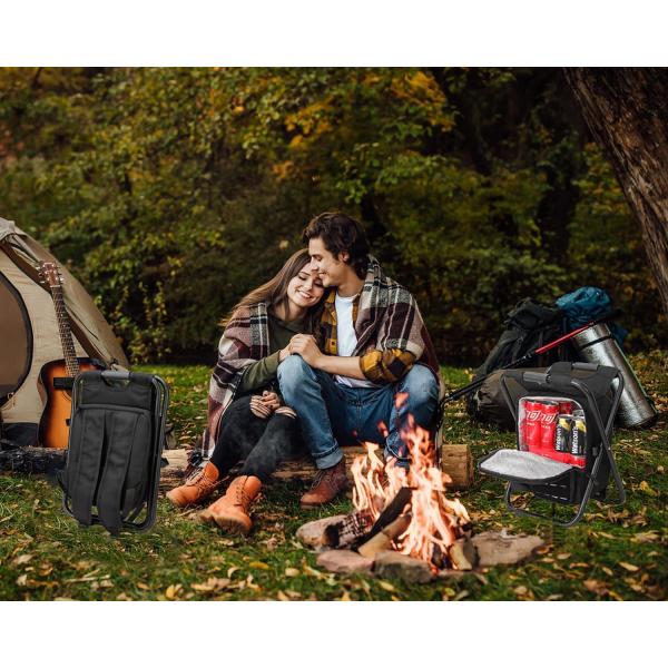 Outdoor Table 3 in 1 Portable Folding Cooler Backpack Chair for Camping and Hiking