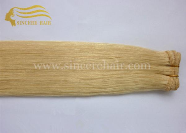 Top Quality Hair Grade 26 Inch Long Gloden Blonde #613 Remy Human Hair Weft Extensions 100 Gram For Sale