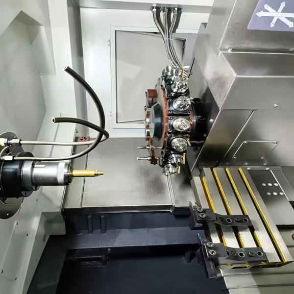 Heavy Duty Slant Bed Cnc Precision Automatic Lathe Live Tool Turret