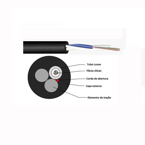 80m G652D 12 Core Fibre Optic ASU Cable Single Mode