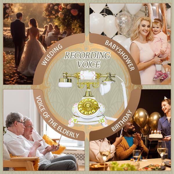 Gravações de áudio Livro de convidados de casamento Telefone Livro de convidados de áudio claro Para festas de formatura