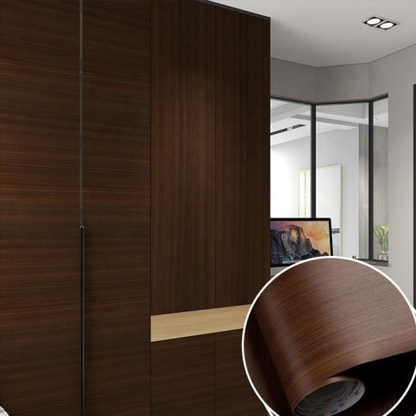 100M Roll Grey Wood Grain Wallpaper PVC Peel And Stick Wood Grain Wallpaper