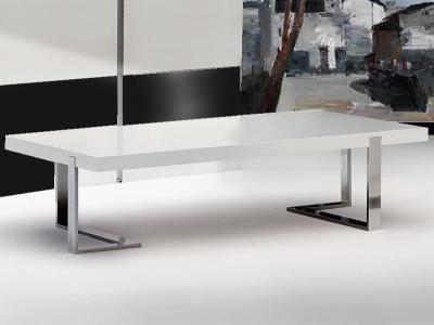 Plank  Marble Top  Nordic Rectangular Coffee Table  Stainless Steel Base