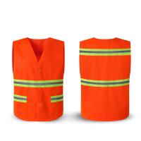 Veste de sécurité réfléchissante lavable Veste orange de construction avec poches