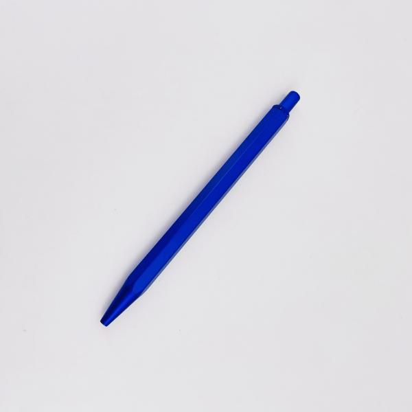 Classic Design Retractable Ball Pen Hexagonal Barrel Aluminum Press Ballpoint Pen