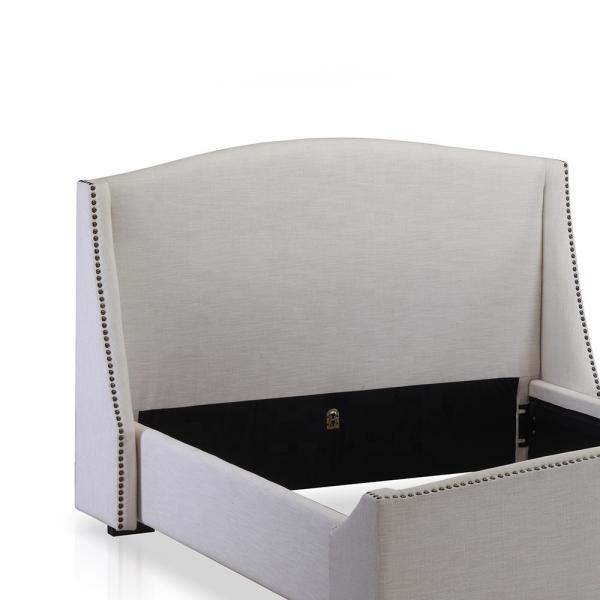 Practical Hotel Queen Platform Bed , Multipurpose Queen Size Wooden Bed