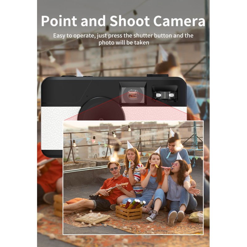 Retro Screenless Digital Camera Screen-free 8 Mode Filters Without Screen 8MP Photo With Photo Counter LED Flash Camping Camera