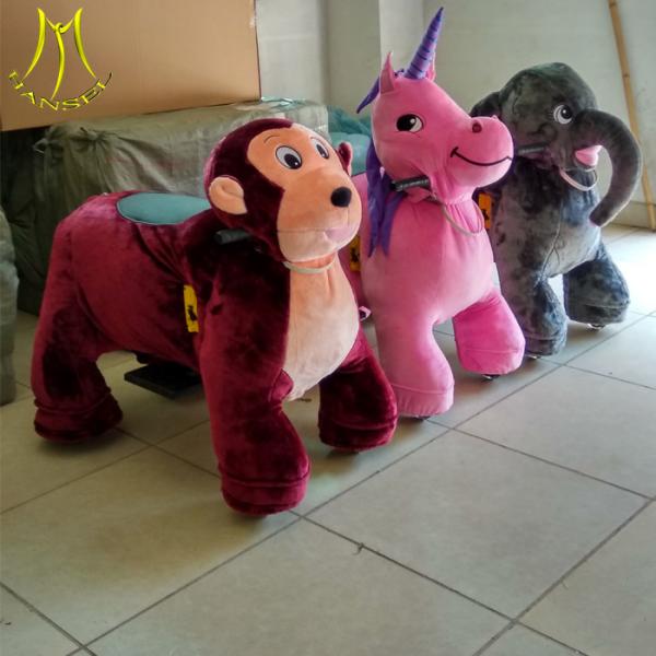 Hansel guangzhou manufacturers plush battery ride on animal toy animal horses ride
