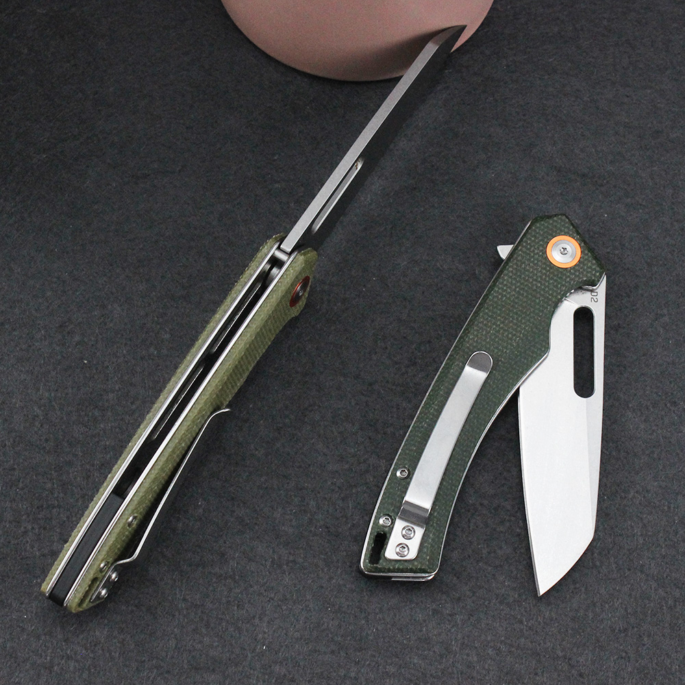 GT957 Outdoor Folding Knife Linen Handle Multifunctional Pocket Knife