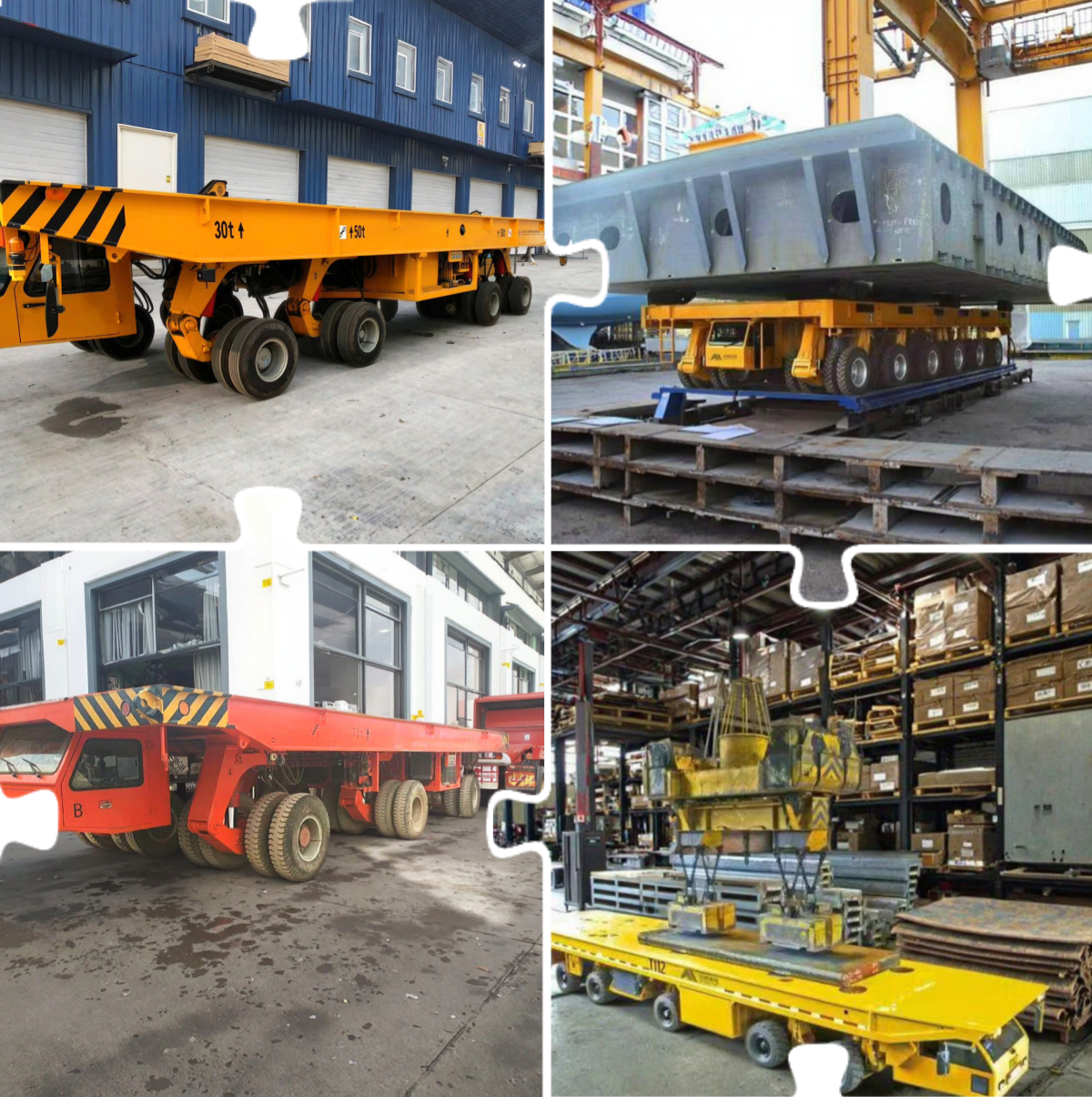 Multi axle self propelled modular transporter 75ton per axle line for ship hull segment and pressure vessel handling CE ISO