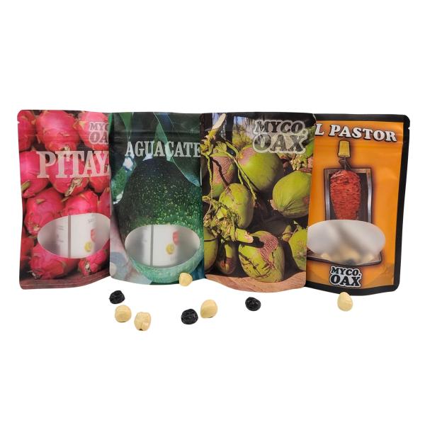  Stand-Up Pouch Packaging 3-Side Seal Flat Reusable Ziplock Window Mylar Aluminum Foil Reusable Plastic Bags