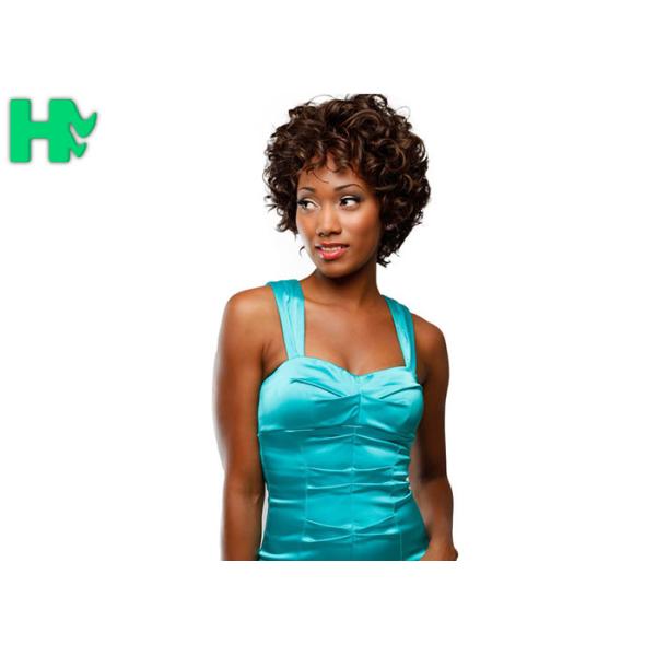 Machine Made No Lace Full Head Loose Wave High Grade Short Synthetic Hair Wig