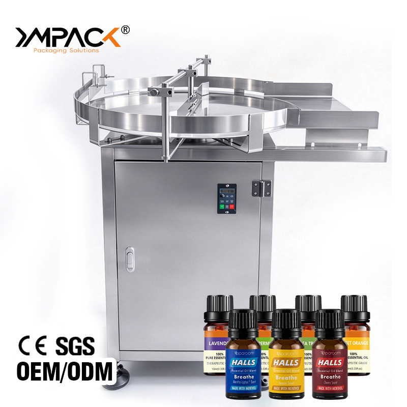 Automatic Bottle Sorting Machine Metal Turntable Shampoo Lotion Bottle Accumulation Turntable for Packaging Line
