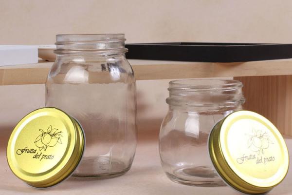Grandes frascos de vidro Sealable redondos transparentes 170ml 300ml 500ml 1000ml