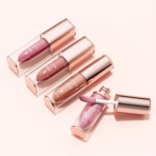 Tubes de gloss vides écologiques avec design personnalisé, conteneurs d'huile pour les lèvres en plastique