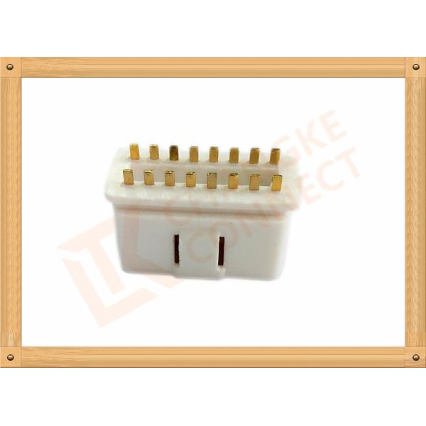 16 Pin OBD Diagnostic Connector OBDII Male Connector SOM002B WHITE