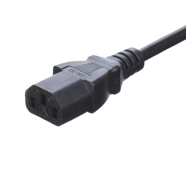 Home Appliance Oxygen Free Bared Stranded Copper 3 Pin 16A Plug Power Cord C13 Connector Black Italia Standard Power Cord