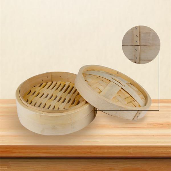 Household Wooden Cooking Utensils 13cm 14.5cm Xiaolongbao Bamboo Basket Steamer
