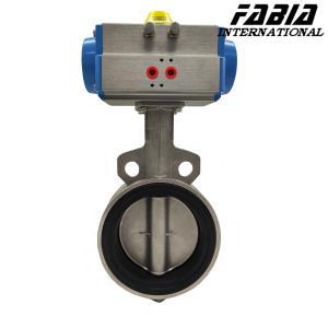 4 Inch 3 Inch Pneumatic Clamp Butterfly Valve Stainless Steel Body