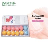 Bombes de bain parfumées de couleur rose Bombes de bain hydratantes de spa pour pieds 30g × 12PCS