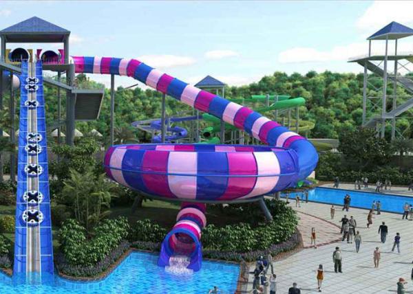 Hot Galvanized Steel Bowl Water Slide Water Supply 150m³/H For Sports Park