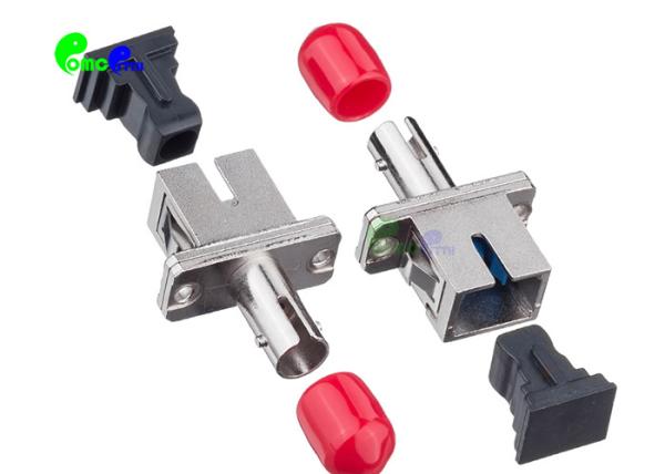 ST do adaptador da fibra ótica - do metal simples híbrido do único modo do SC fêmea de acoplamento da luva ao acoplador fêmea da pegada do SC