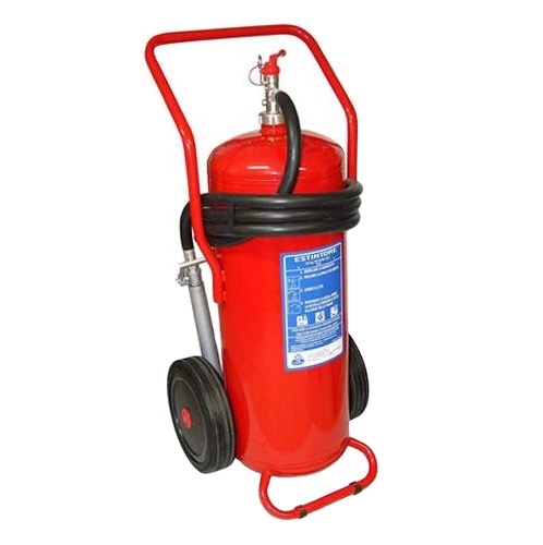 25KG Wheeled ABC Dry Powder Trolley Fire Extinguisher, Heavy‑Duty Mobile Fire Suppression Unit with Hose & Trolley Frame