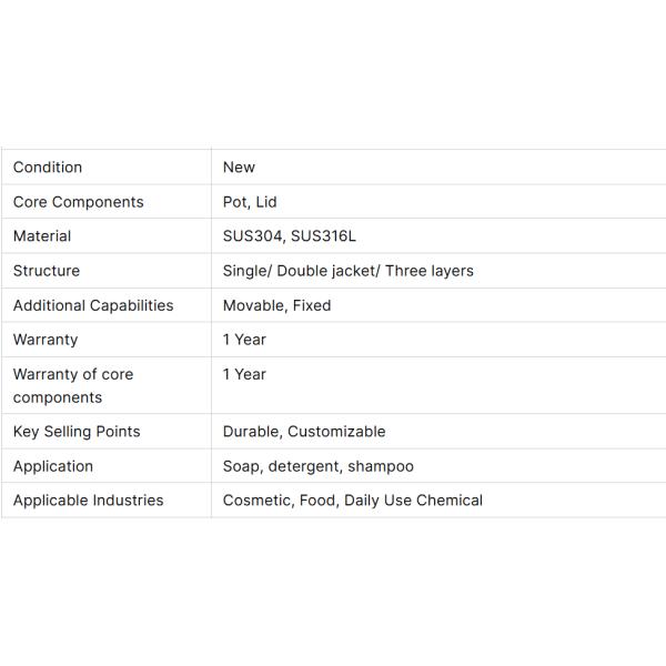 Tanque de almacenamiento sellado móvil redondo de 500L para cosméticos, productos químicos y alimentos