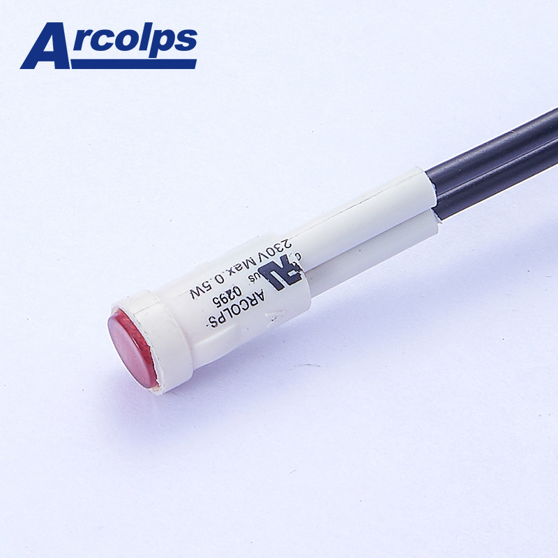 For UL Certified Industrial Grade Neon Indicator LED Light in Red for 110V 230V Electronic Devices
