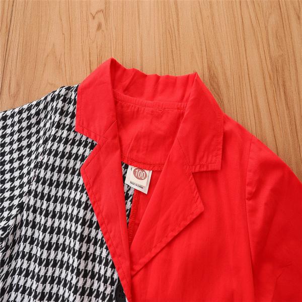 Обмундирование детей устанавливает детей костюма Houndstooth девушек шить девушки фасонируют набор 2-Piece