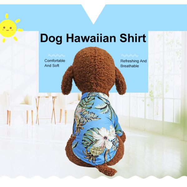 Hawaiian Style Pets Wearing Clothes French Bulldog Dog Hawaiian Shirt