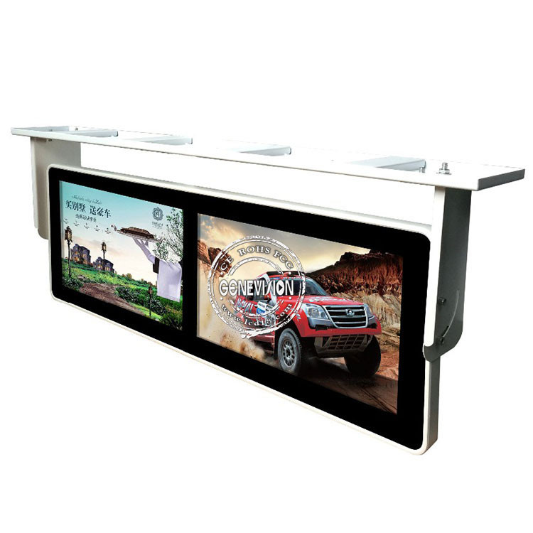 24 автобуса LCD экрана дюйма двойных рекламируя дисплей с операционной системой андроида 7,1