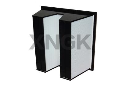 Medium Efficiency V Cell Filter Glass Fiber Media , Fpr 7 Air Filter 595 * 595 * 292 Mm