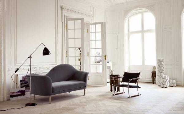 Gubi Olsen Modern Upholstered Sofa Grand Piano Fixed Cover With Oak Legs