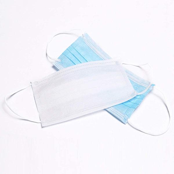 Light Blue 3 Ply Disposable Face Mask , Disposable Earloop Mask Adult Size