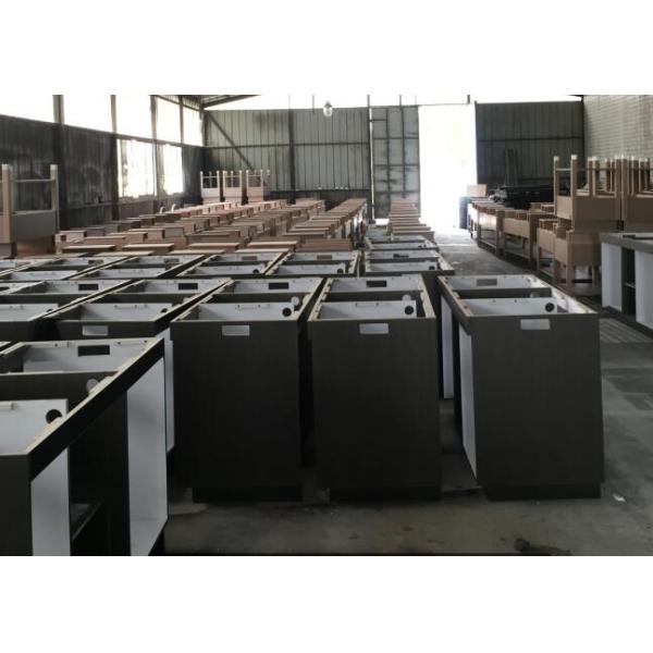 Floor Mounted Modern Bathroom Vanity Cabinets For Hotel , Wooden Bathroom Cabinets